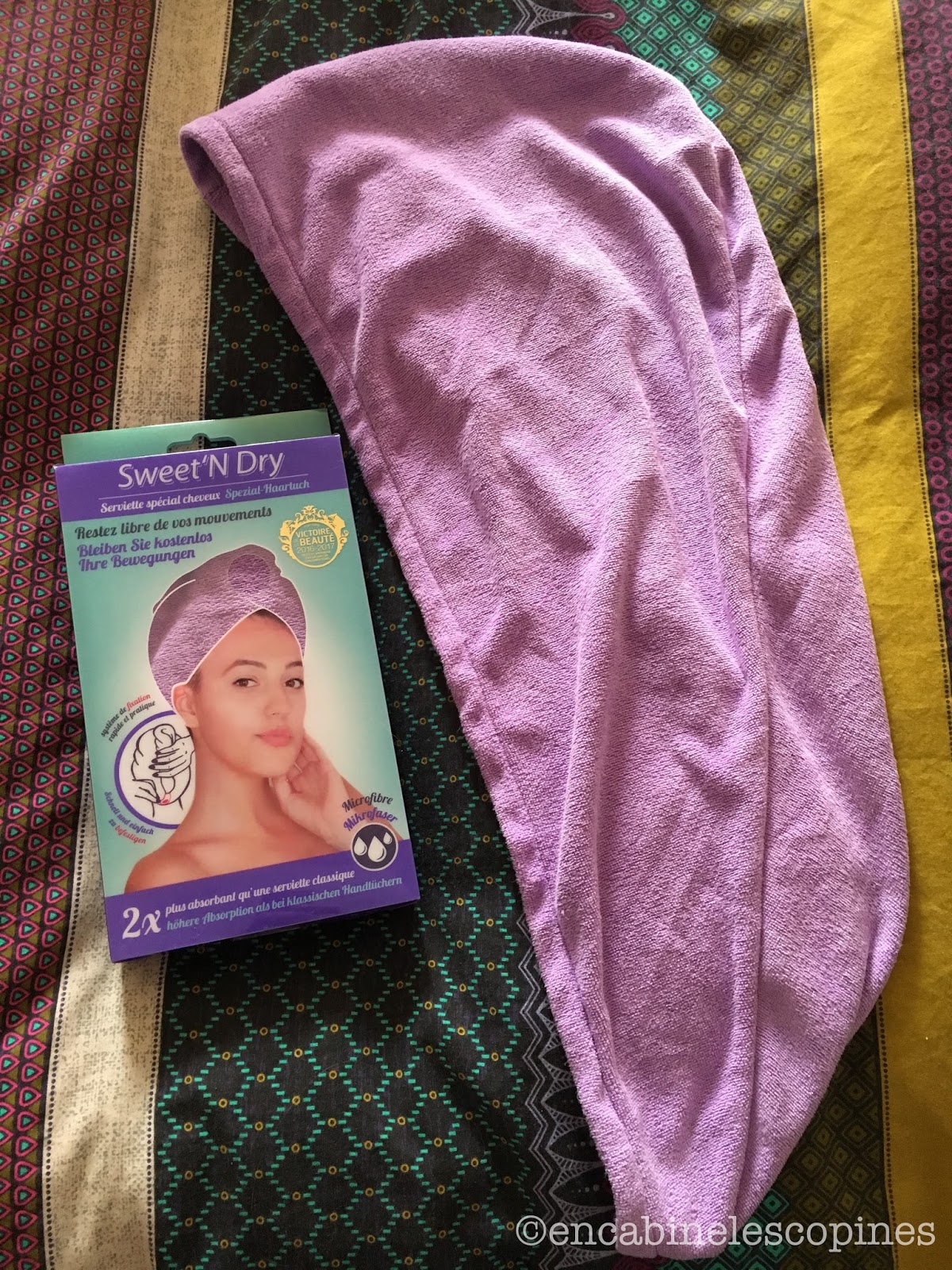 serviette sèche rapidement cheveux serviette micro fibre Sweet'n dry