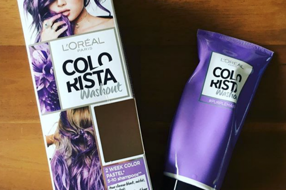 test colorist washout violet purple sur les cheveux violets