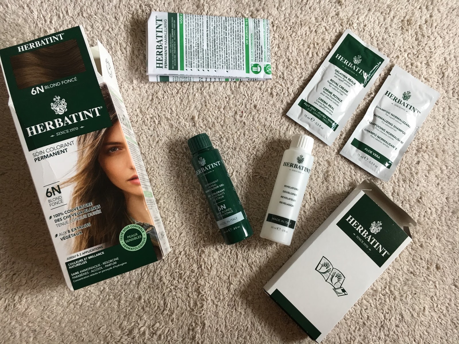 blond foncé 6N Herbatint coloration cheveux Vegan