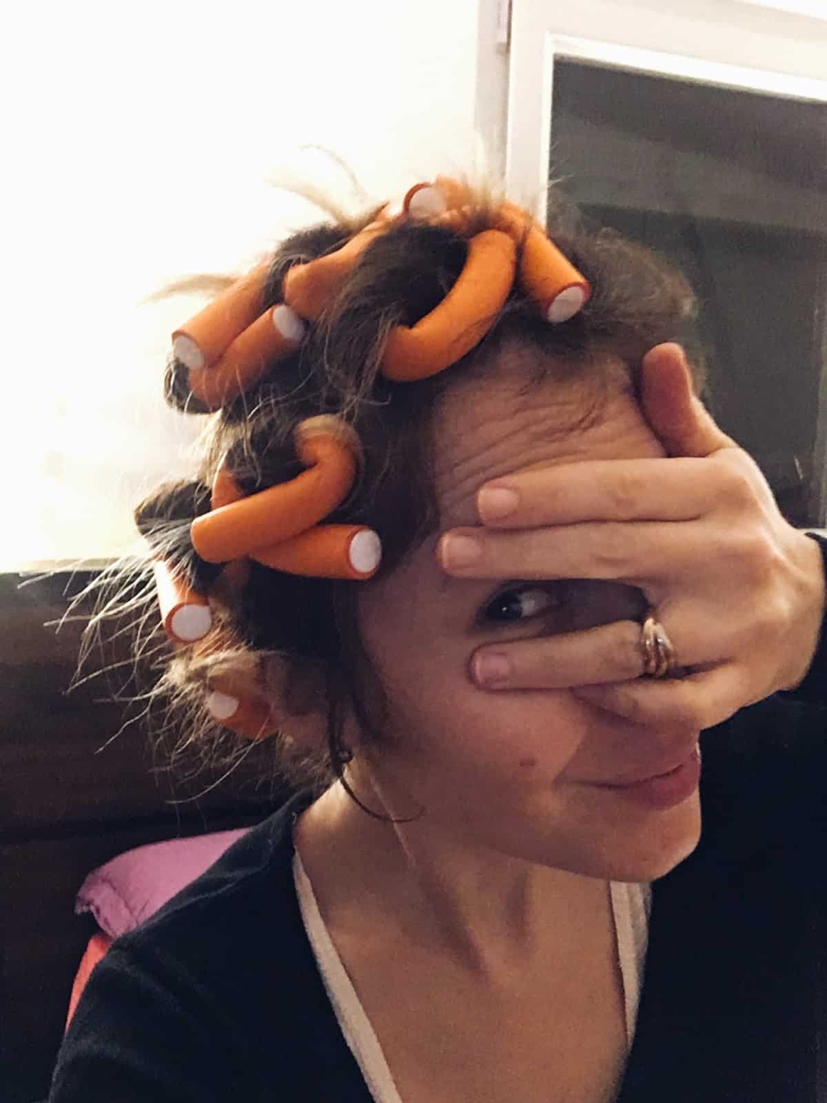 test bigoudis flexibles sur mes cheveux 