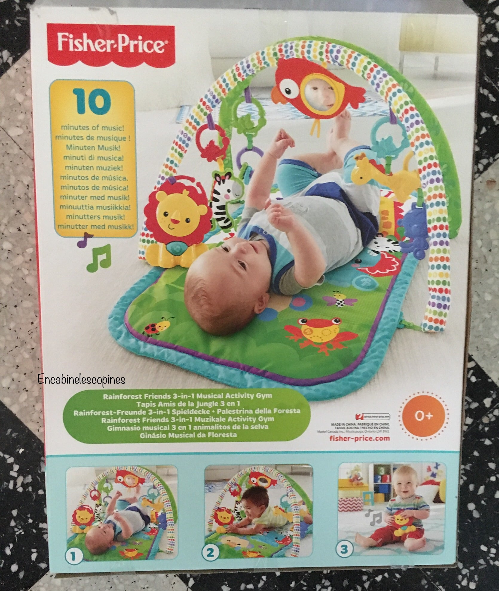 tapis d'eveil bébé 3 en 1 Fisher price tapis amis de la jungle