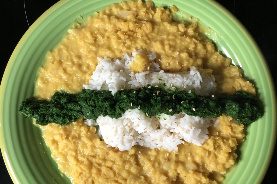 recette végétalienne dalhs lentilles corail lait de coco