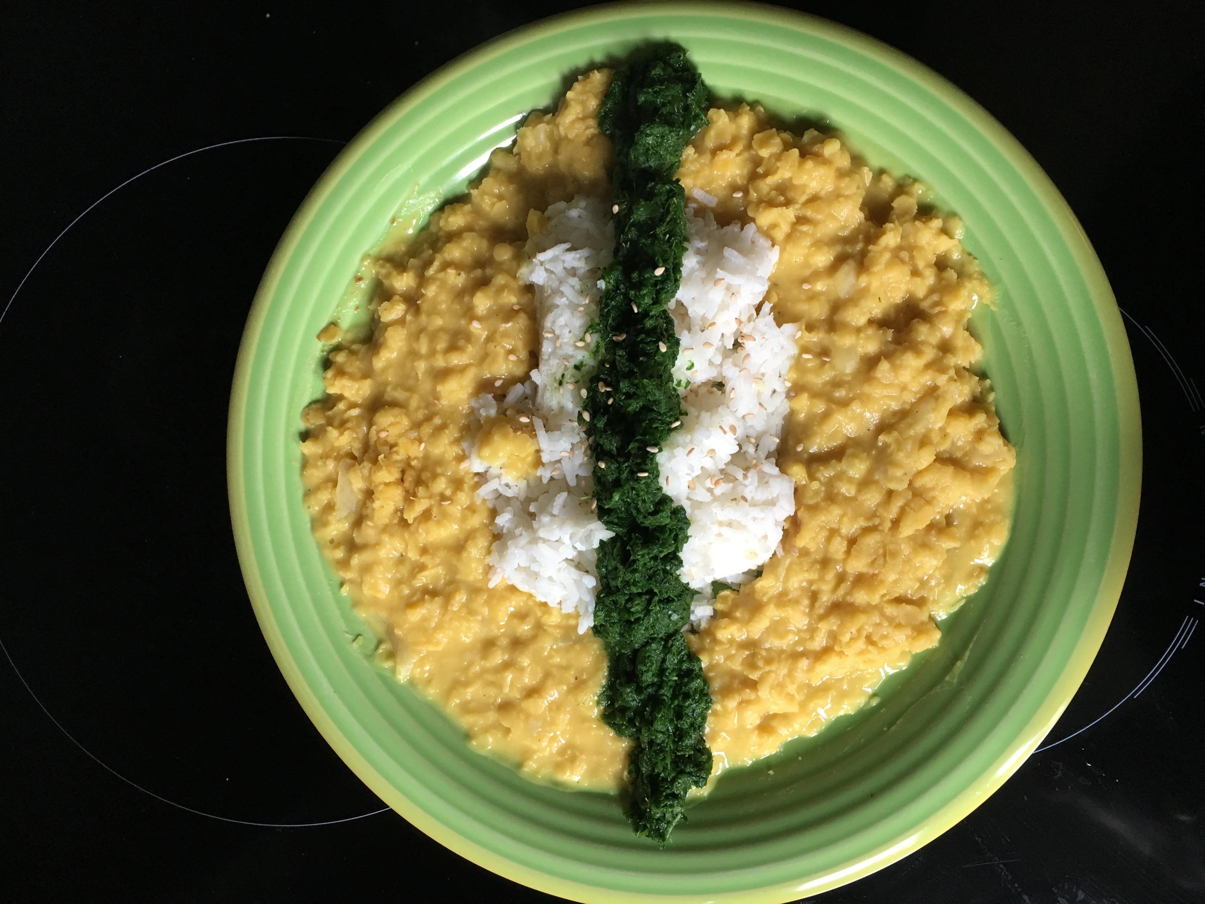 recette végétalienne dalhs lentilles corail lait de coco