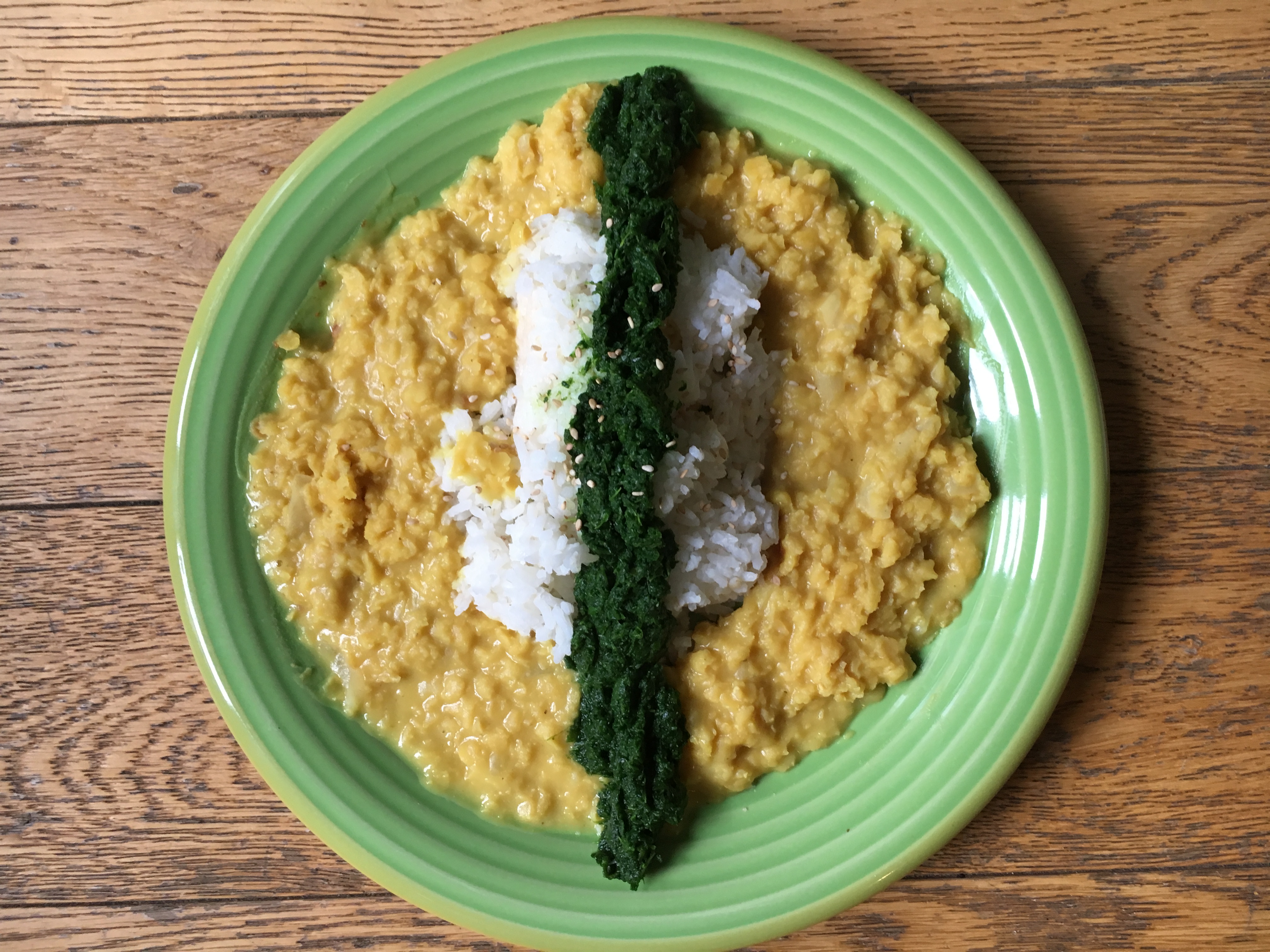 recette végétalienne dalhs lentilles corail lait de coco