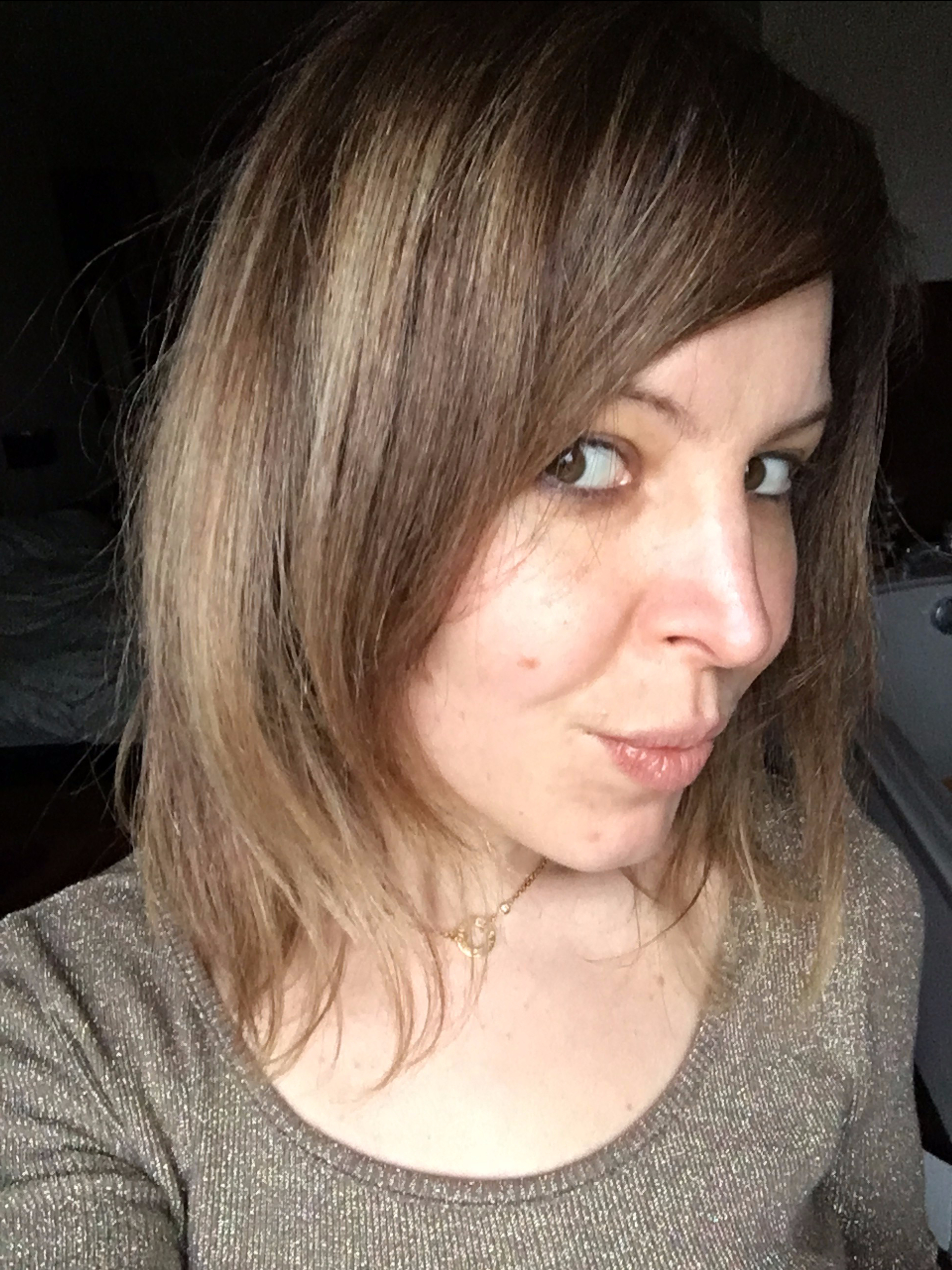 ombré hair blond foncé 6 et 6.32 Majirel sur cheveux méchés