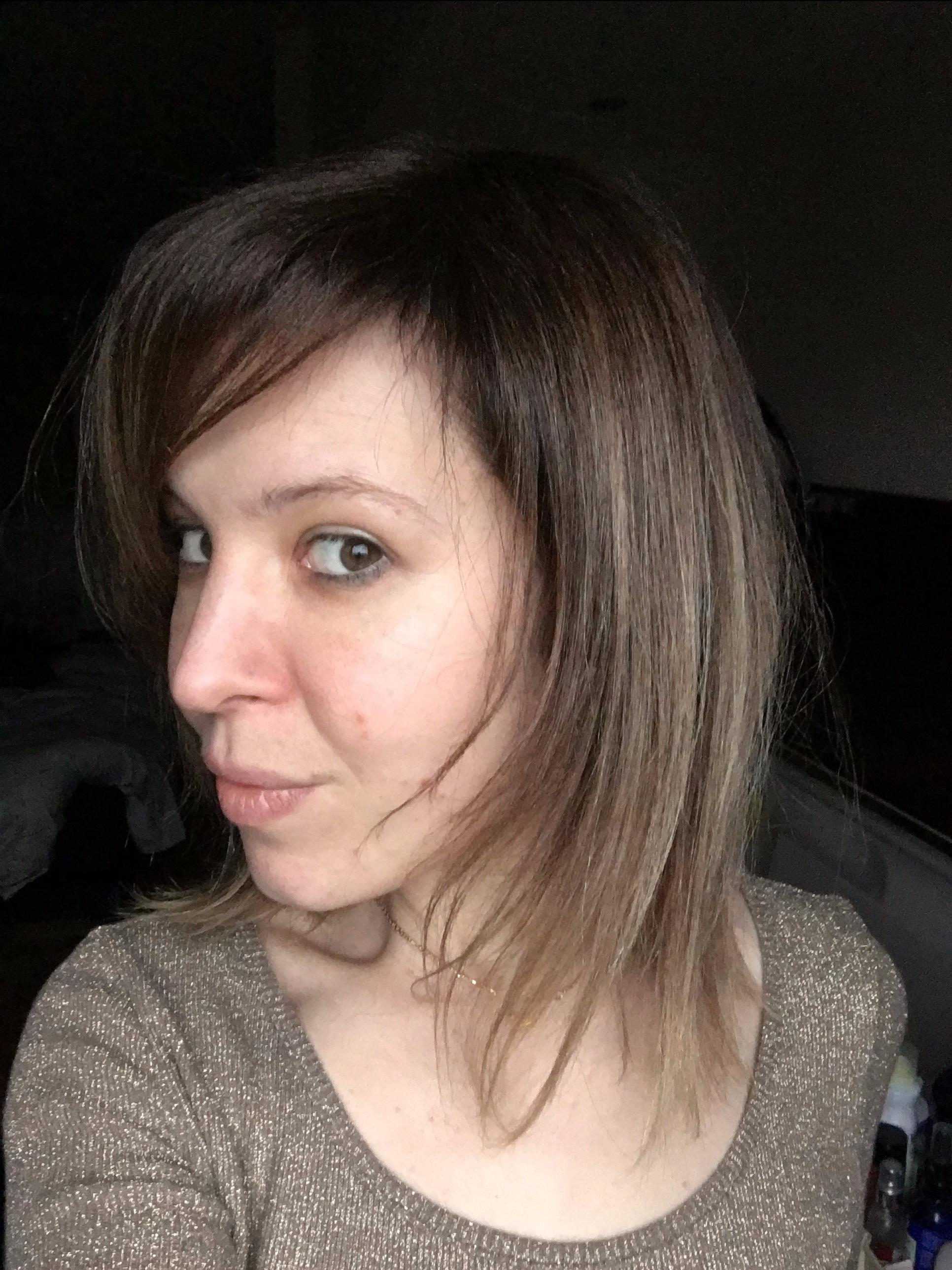 ombré hair blond foncé 6 et 6.32 Majirel sur cheveux méchés