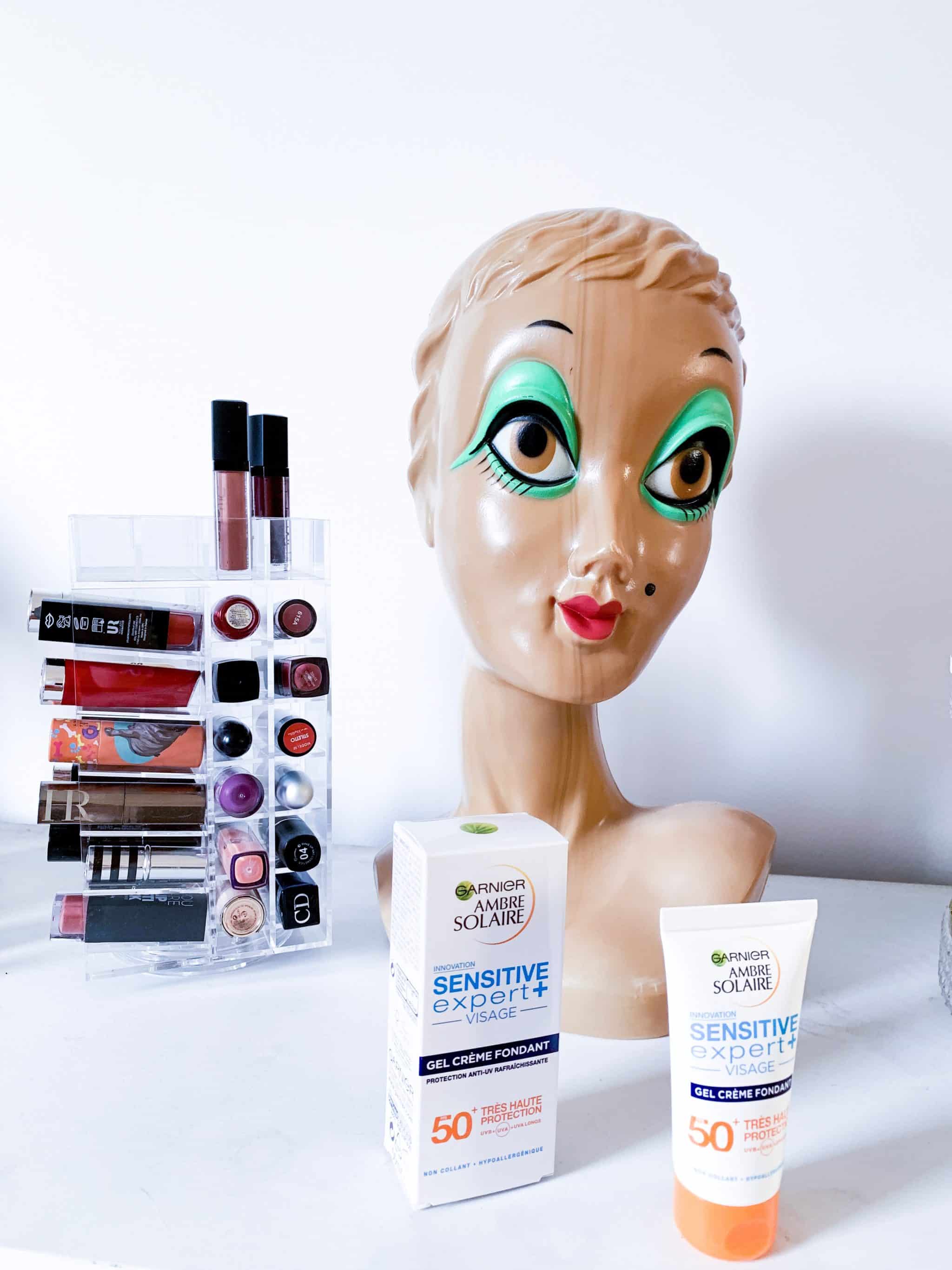 Le Gel Crème fondant sensitive expert visage 50 + Garnier Ambre Solaire