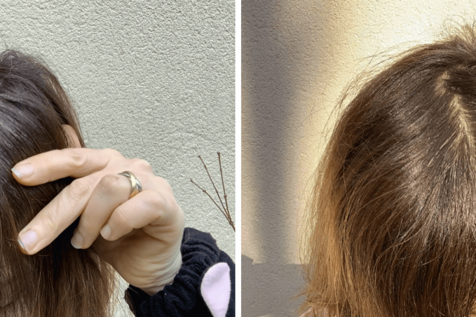 camoufler les cheveux blancs avec le rhapontic