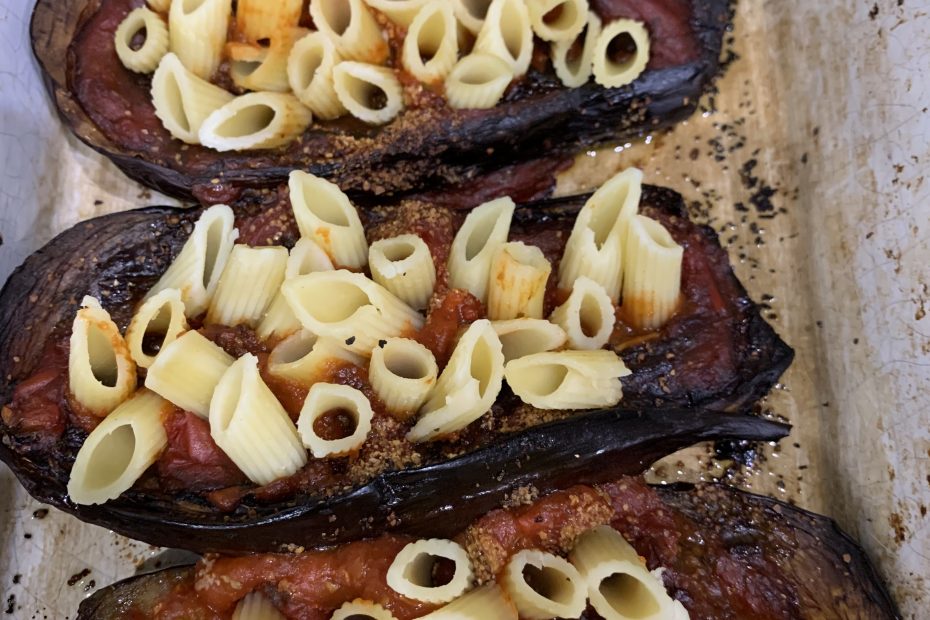 Idée recette facile avec des aubergines et des pâtes