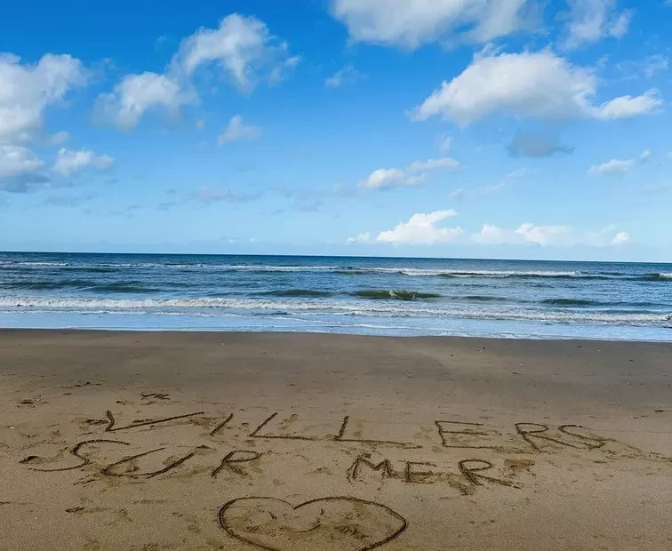 plage avec mon chien pas loin de paris en normandie Villers sur mer