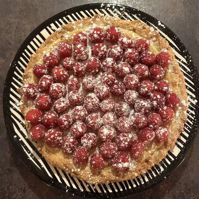Recette facile de la tarte aux framboise et frangipane