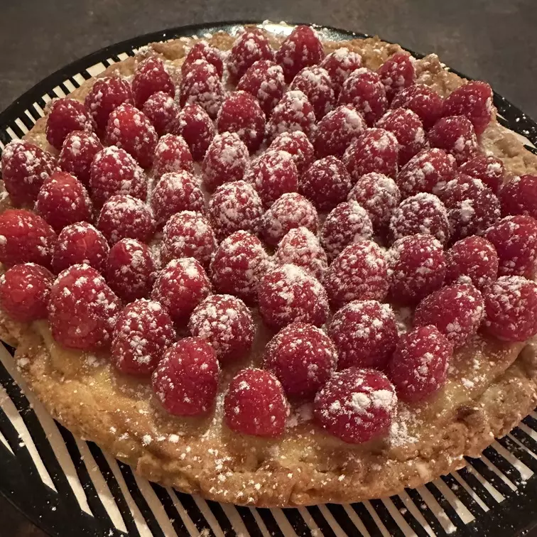 Recette facile de la tarte aux framboise et frangipane