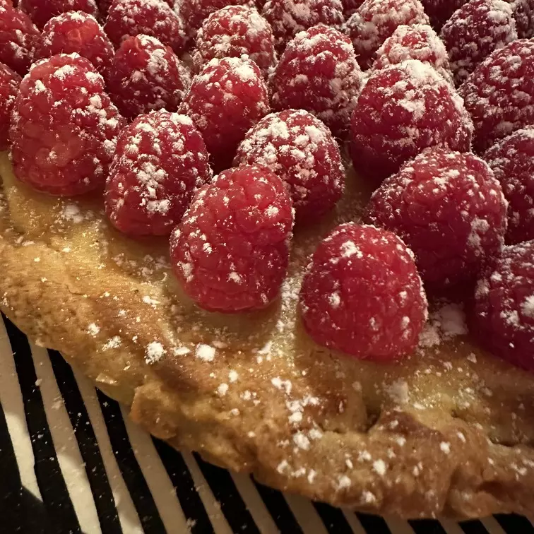 Recette facile de la tarte aux framboise et frangipane