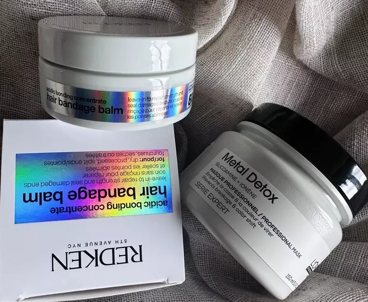 avis Hair Bandage Balm Redken et Masque Metal Detox